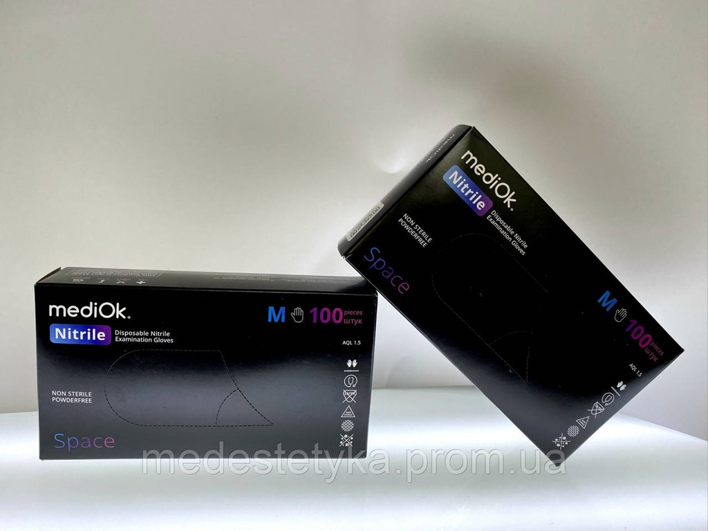 Рукавички mediOk BLACK, колір чорний,  розмір М