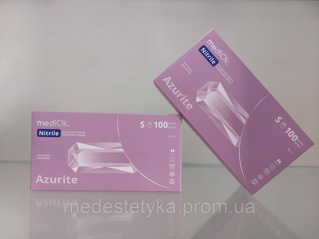 Рукавички mediOk. AZURIT, колір світло-фіолетовий, розмі S
