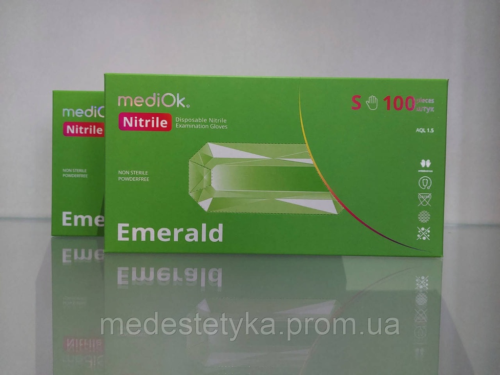 Рукавички mediOk. EMERALD колір зелений, розмір S