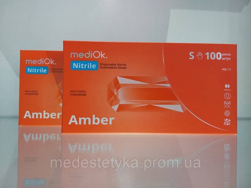 [Ruk04] Рукавички mediOk. AMBER колір оранжевий, розмір S