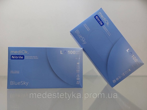 [Ruk06] Рукавички mediOk. BlueSky, колір блакитний, розмір L