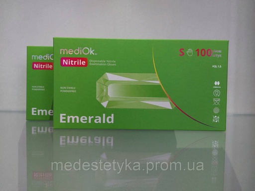 [Ruk10] Рукавички mediOk. EMERALD колір зелений, розмір S