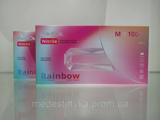 [Ruk14] Рукавички mediOk. RAINBOW, мікс п'яти кольорів, розмір M