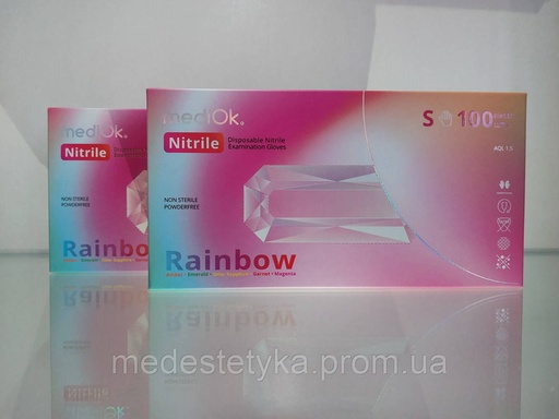 [Ruk15] Рукавички mediOk. RAINBOW, мікс п'яти кольорів, розмір S